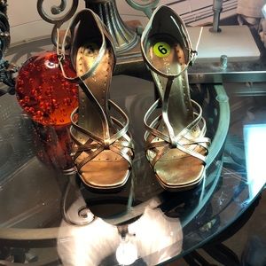 Brand New “BCBG Girls” Gold Heels